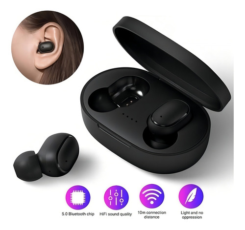 Fone De Ouvido Sem Fio Bluetooth Airdots Cor Preto