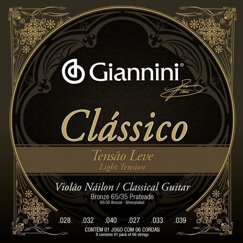 Encordoamento Para Violao Classico Giannini Leve Oferta!