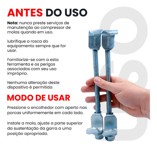 Encolhedor De Molas Universal Traseiro Dianteiro Reforçado