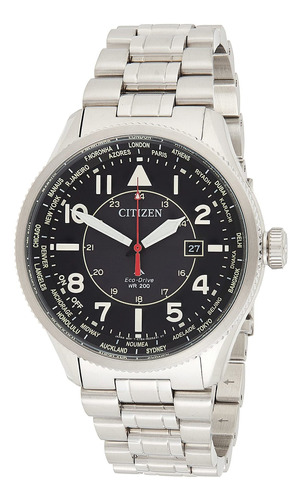 Reloj Hombre Citizen Bx1010-53e Cuarzo Pulso Plateado En