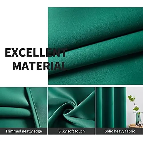 Toava Deco Cortinas Navideñas, Cortinas Verdes De 84 De 2 La