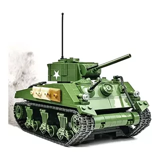 Tanque Medio Militar Ww2 M4a1 Sherman Bloques De Constr...