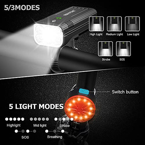Ebuyfire Usb Luces Delanteras Y Traseras Para Bicicleta, 6 *