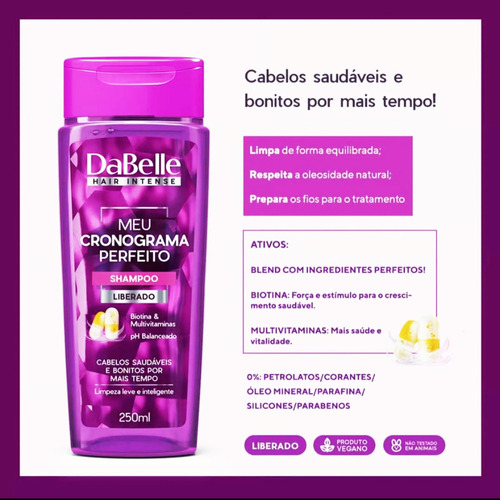 Kit Shampoo E Condicionador Dabelle Hair Meu Cronograma