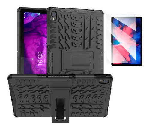 Funda Para Lenovo Tab P11 Uso Rudo Textura Llanta + Mica