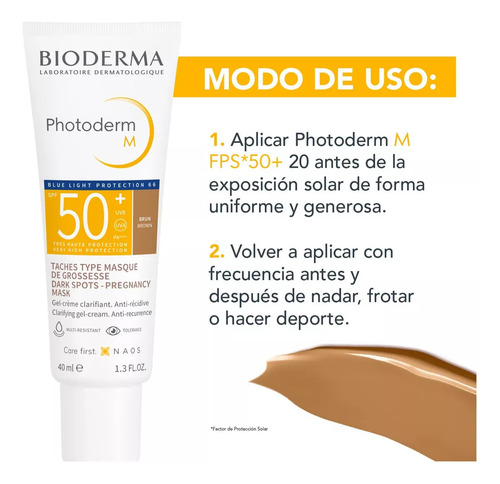 Bioderma Photoderm M Fps 50+ Tono Brun Brown 40ml