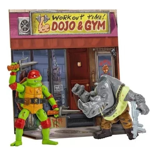 Tortugas Ninja Battle Pack Raphael Vs Rocksteady Tmnt