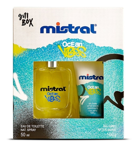Pack Mistral Ocean Vibes 50 Ml+ Bálsamo After Shave 100 Grs.