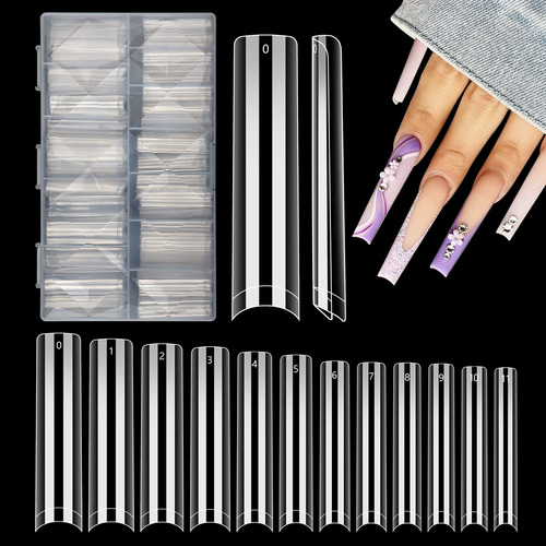 504pcs No C Curve Nail Tips With Box