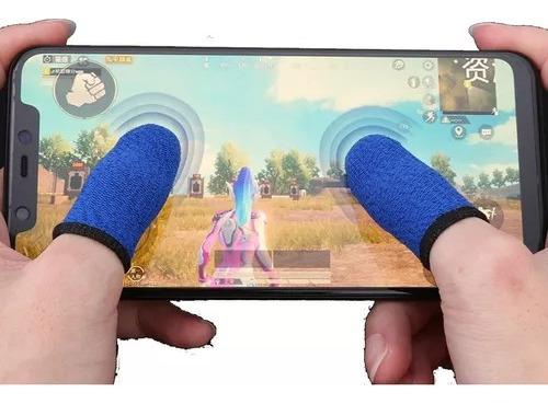 Funda Dedo Gamer Azul Para Jugar En Celulares Y Tablets