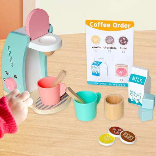Xu Máquina De Café De Madera Que Juega Con Los Accesorios
