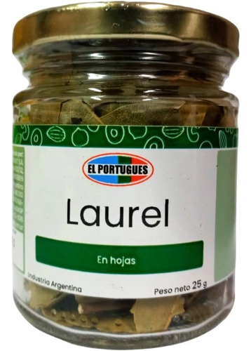 Laurel Hojas X 25g En Frasco De Vidrio - El Portugues