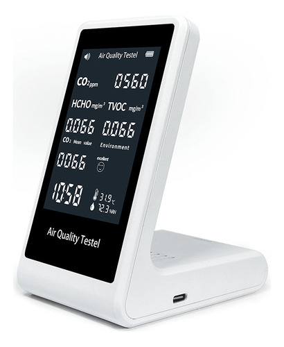 Detector Co2 Portátil Interior Multifuncional Termohigrómetr
