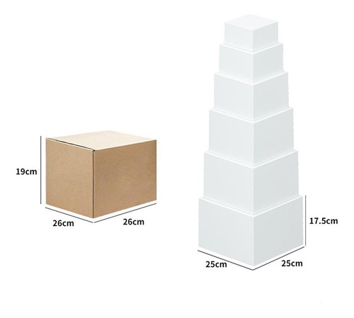 Riser De Aninhamento De Exibição De Cubo, Riser De 6pcs