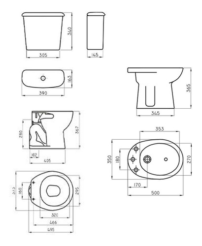 Imagen 4 de 10 de Juego Completo Baño Griferías Sanitarios Ferrum Envio Gratis