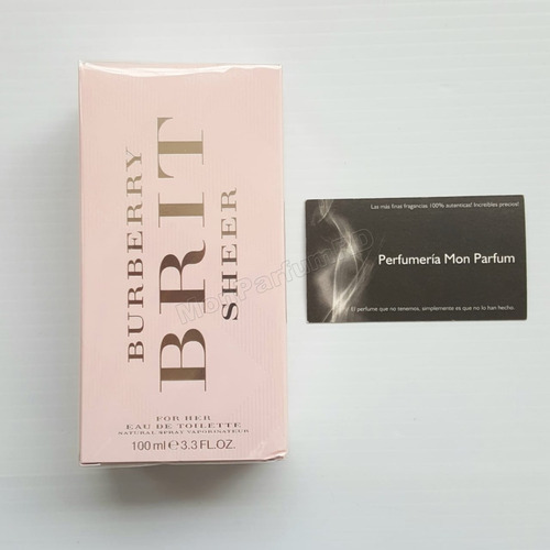 Imagen 2 de 3 de Perfume Burberry Brit Sheer. Entrega Inmediata