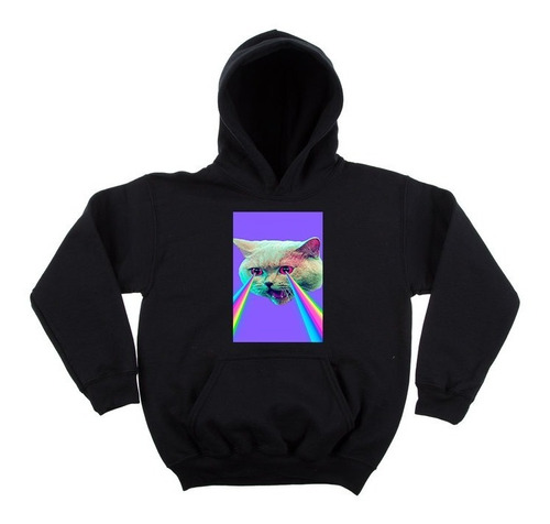 Buso Buzo Hoodie Unisex Gato Arte Aesthetic