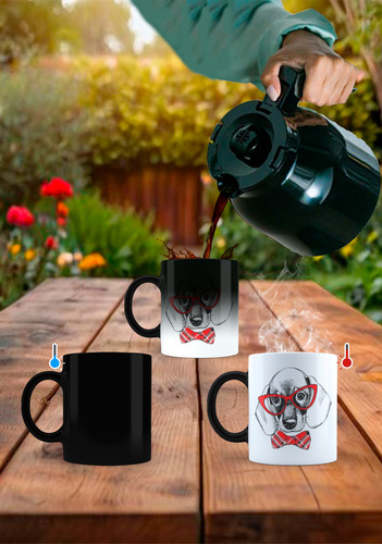 Taza Magica Sublimada Personalizada Negro