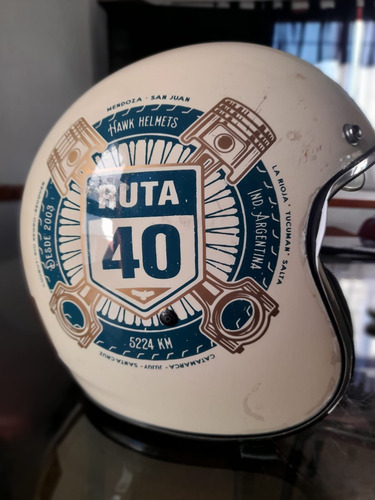 Casco Abierto Hawk 721 - Ruta 40 - Usado Azul Marino Lisa M