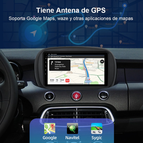 C-jc-jpara Estéreo Cámara 1+32gb Fiat 500x 2016-2022 Gps Wif