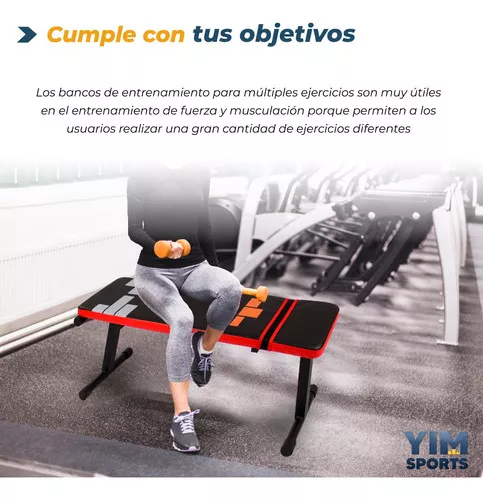 Banca Abdominales Full Pro Biceps Triceps Plegable Con Bandas Sportime -  MundoOnline