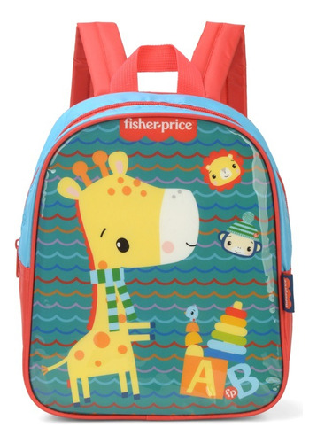 Mochila De Costas Fisher Price Girafa Verde Escolar Luxcel