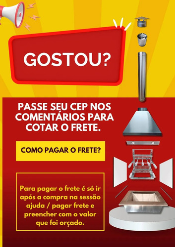 Kit Churrasqueira Completa Coifa Inox 90x60 E Braseiro 60x40