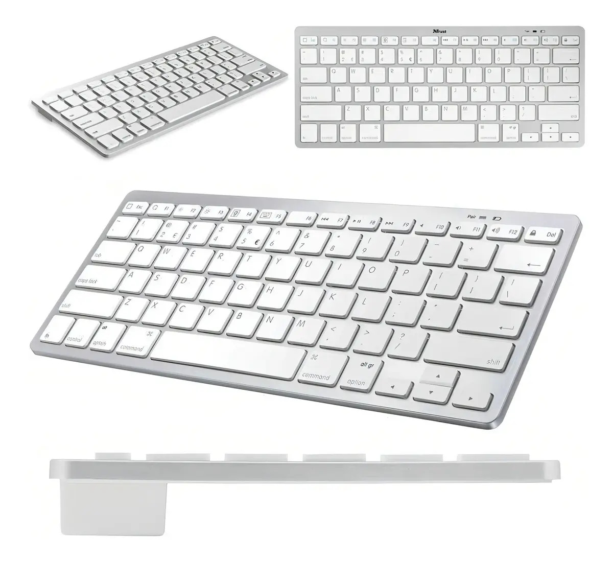 Teclado Bluetooth Global Cases para todos os Tablets e Ipads (Branco)