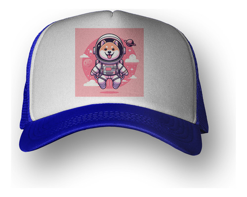 Gorra  Shiba Inu Vestido De Astronauta Pink