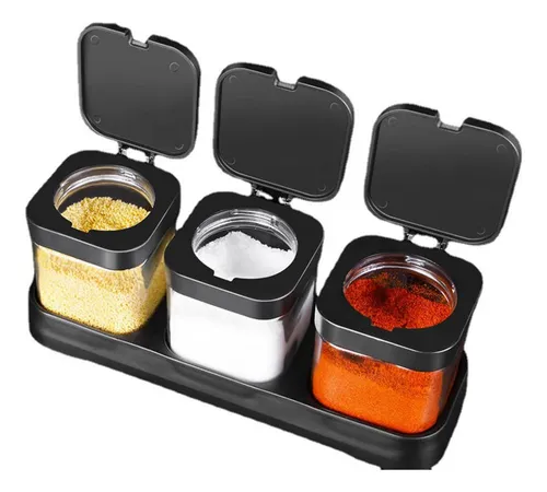 Caja De Condimentos De Cocina Set De 3 Para El Hogar Organización Y Estilo En Tu Cocina De Alta Calidad Everest