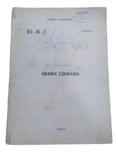 Manual Instrucciones Orden Cerrado Ejército Argentino 1967 (Usado)