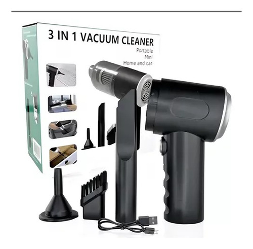 Lava Aspiradora Inalámbrica De Mano Vacuum Claner Hogar 3 En Negro