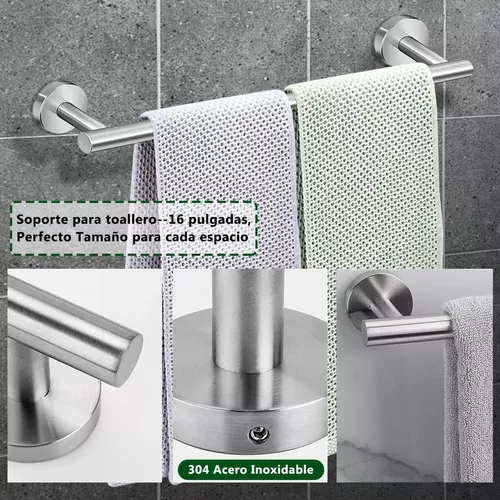 9pzs Juego De Accesorios De Baño Completo 304 Inoxidable Negro