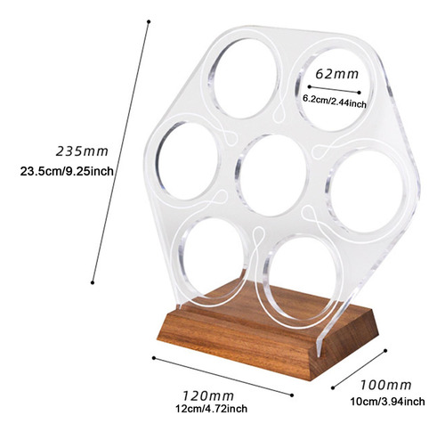 7 Agujeros Coffee Powder Bowl Storage Rack Coffee Utensil