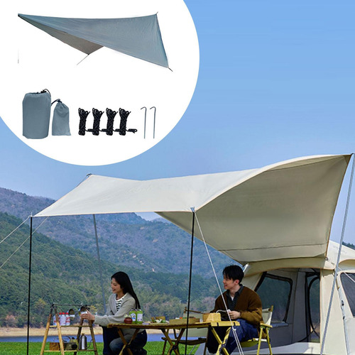 Lona Para Acampar, Toldo Para Tienda De Campaña, Toldo Gris