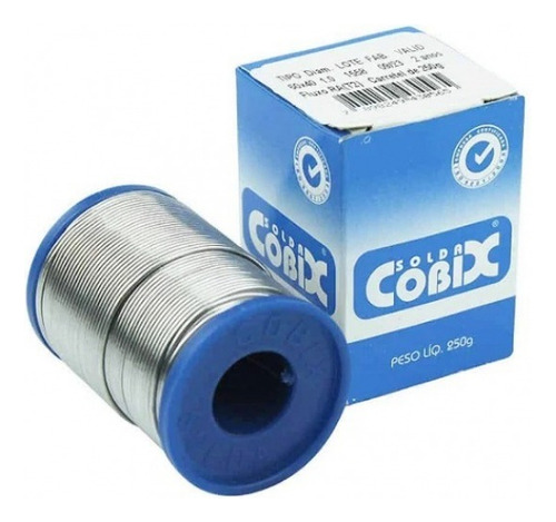 Rolo Carretel Solda Cobix - 250 Gramas 1mm - Sn60% Pb40%