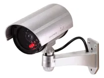 Comprar Camara Seguridad Led Parpadeante Vigilancia Falsa Led A Pila Color Gris