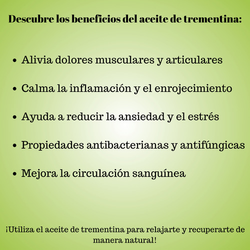 Aceite De Trementina 30 Ml - 100% Natural - Aura Verde.