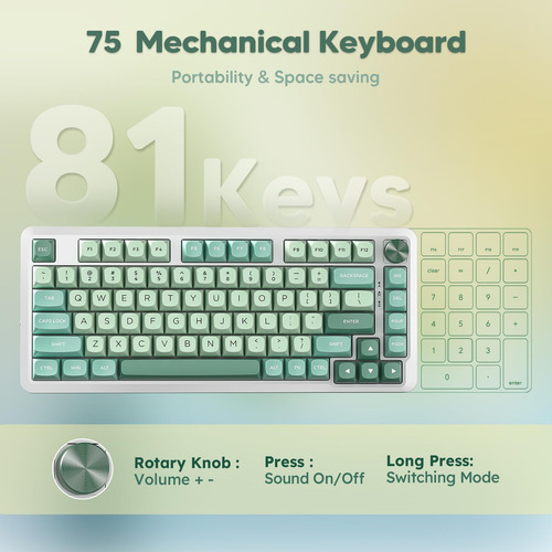 Teclado Mecánico Inalámbrico Redragon K681 81 Teclas Rgb