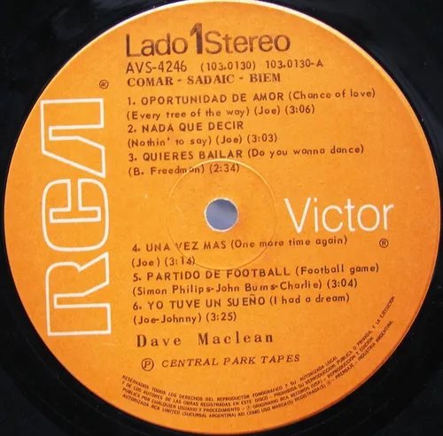 Dave Maclean - Dave Maclean - Lp Vinilo Año 1974 (Usado)