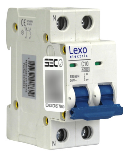 Pack 6un Automatico Lexo Omnipolar 2x10a 6ka C Certifica Sec