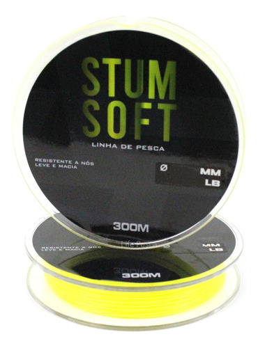 Linha Mono. Albatroz Stum Soft 0,55mm (25,17kg) - 250 Metros Cor Yellow