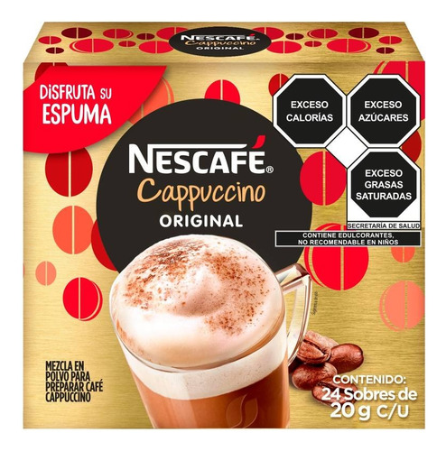 Cappuccino Original Nescafé Espumoso 24 Sobres De 20g C/u