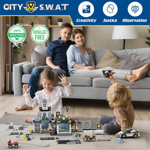 Juego De Bloques De Construcción De Estación Swat De Policía