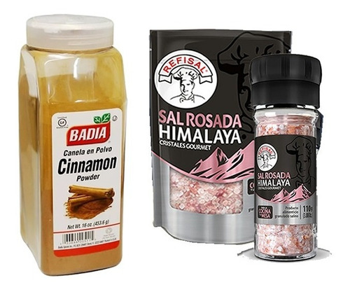 Badia Canela En Polvo Y Sal Rosada Himala - g a $35