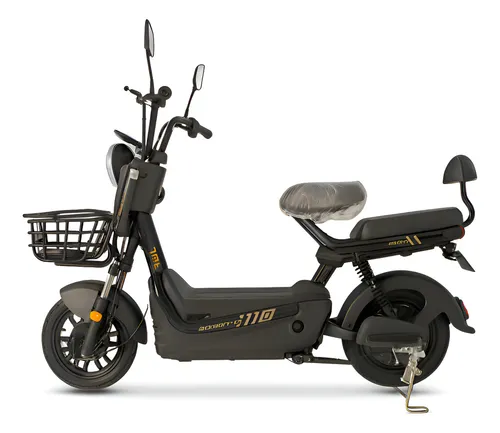 Scooter eletrica Zurbe M8 Pro na cor preta vista de perfil lateral