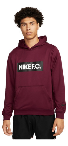 Polerón Nike Fc Libero Hoodie Futbol Hombre Rojo