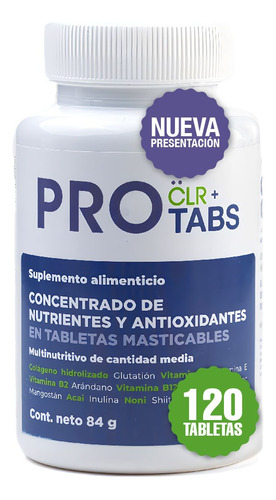 Pro Clr+ Tabs: Péptidos De Colágeno Hidrolizado, Zinc Y Más