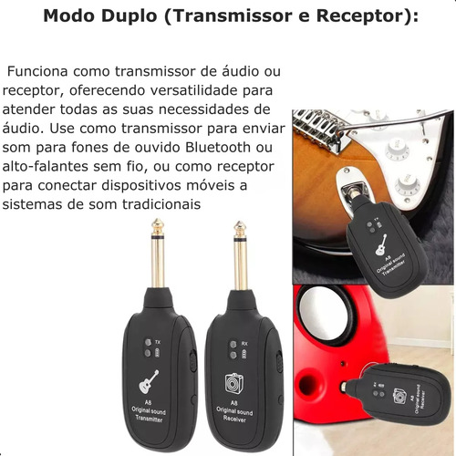Transmisor Y Receptor Inalámbrico P10 Para Guitarra, Bajo C