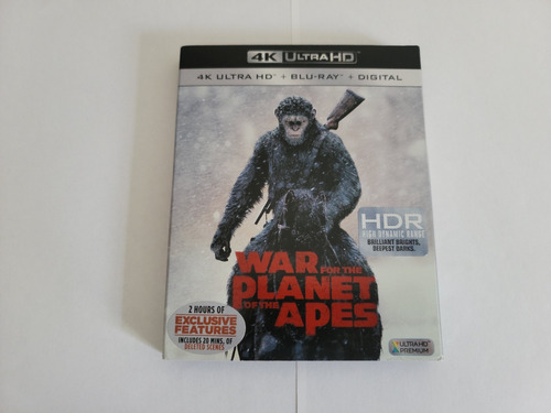 War For The Planet Of The Apes 4k Ultra Hd+ Bluray Dig/ Slip